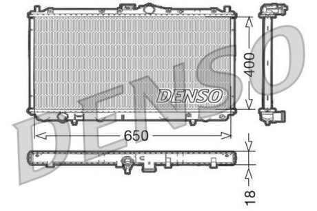 Радиатор MITSUBISHI CARISMA -06 1.6/1.8/1.9TD DENSO DRM45010