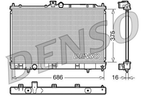 Радиатор MITSUBISHI LANCER 1.3/1.6/2.0 03- DENSO DRM45025