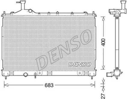 - Радіатор охолодження DENSO DRM45038