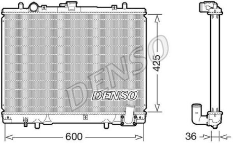 Радіатор, система охолодження двигуна DENSO DRM45049