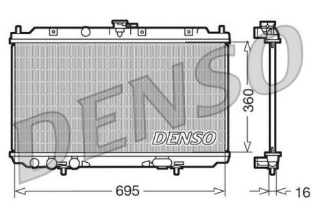 - Радіатор охолодження DENSO DRM46012
