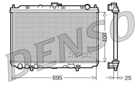 - Радіатор охолодження DENSO DRM46016