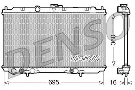 - Радіатор охолодження DENSO DRM46028