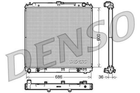 - Радіатор охолодження DENSO DRM46032
