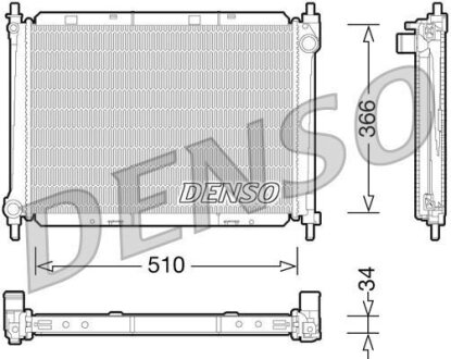 - Радіатор охолодження DENSO DRM46037