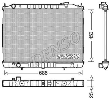 - Радіатор охолодження DENSO DRM46050
