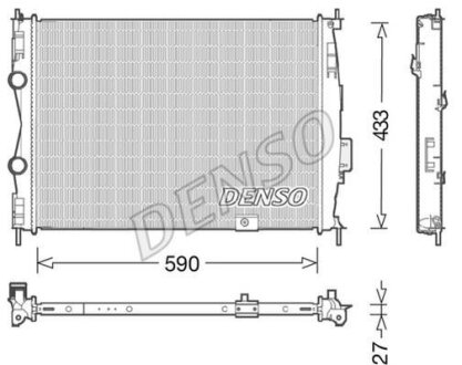 - Радіатор охолодження DENSO DRM46051