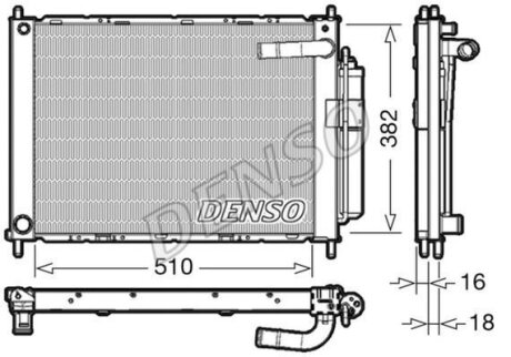 - Радіатор охолодження DENSO DRM46101