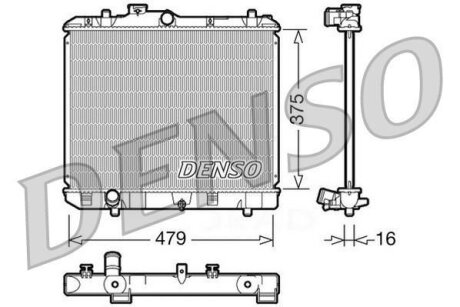 - Радіатор охолодження DENSO DRM47004