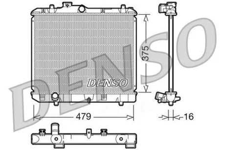 - Радіатор охолодження DENSO DRM47004