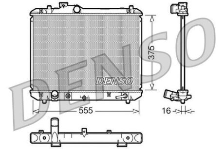 - Радіатор охолодження DENSO DRM47007