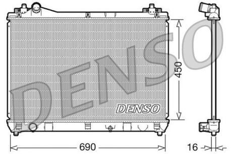 - Радіатор охолодження DENSO DRM47016
