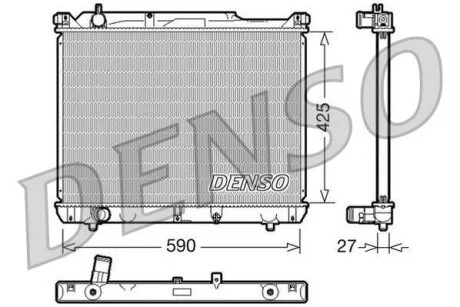 - Радіатор охолодження DENSO DRM47019