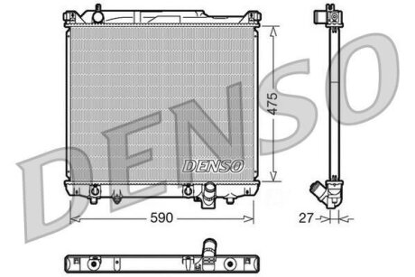 - Радіатор охолодження DENSO DRM47020