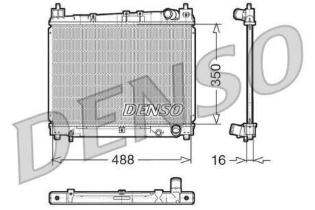 - Радіатор охолодження DENSO DRM50006
