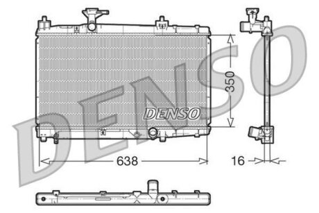 - Радіатор охолодження DENSO DRM50007