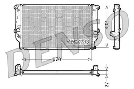 - Радіатор охолодження DENSO DRM50025
