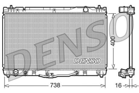 - Радіатор охолодження DENSO DRM50043