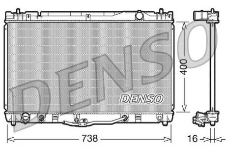 - Радіатор охолодження DENSO DRM50043