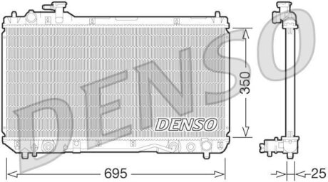 - Радіатор охолодження DENSO DRM50063