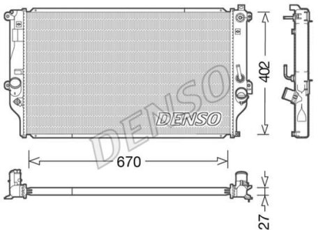 - Радіатор охолодження DENSO DRM50092