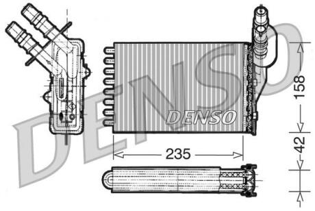 Радiатор опалення DENSO DRR23001