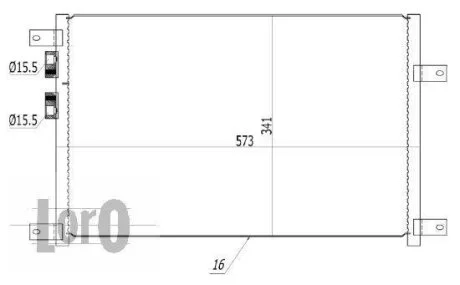 Конденсатор, кондиционер ALFA ROMEO 147, 60628820 DEPO 002-016-0003
