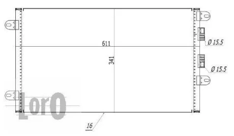 Конденсатор, кондиционер ALFA ROMEO 147, 46768973 DEPO 002-016-0004