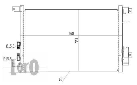 Конденсатор, кондиционер ALFA ROMEO 147, 46814850 DEPO 002-016-0005