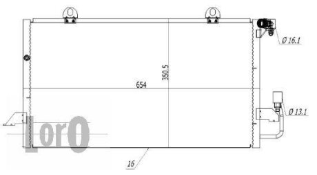 Конденсатор, кондиционер AUDI А6, 8A0260403AB DEPO 003-016-0001