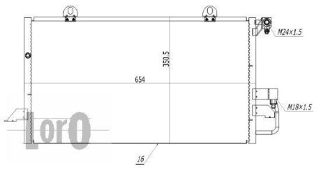 Конденсатор, кондиционер AUDI 80 / 90, 8A0260403AA DEPO 003-016-0003