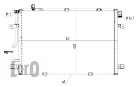 Конденсатор, кондиционер AUDI A4, 8E0260403J DEPO 003-016-0006