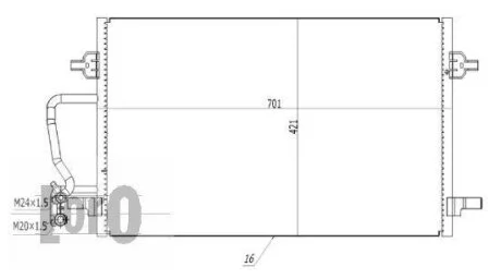 Конденсатор, кондиционер AUDI A8, 4D0260401A DEPO 003-016-0018