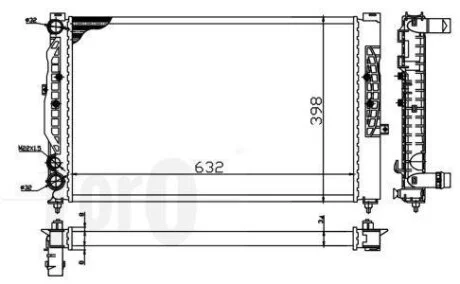 Радіатор, система охолодження двигуна DEPO 003-017-0019