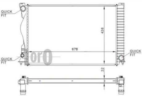 Радіатор, система охолодження двигуна DEPO 003-017-0045