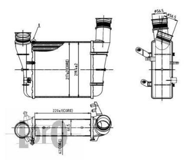 Iнтеркулер Audi A4/A6 1.9/2.0D 00-09 DEPO 003-018-0007