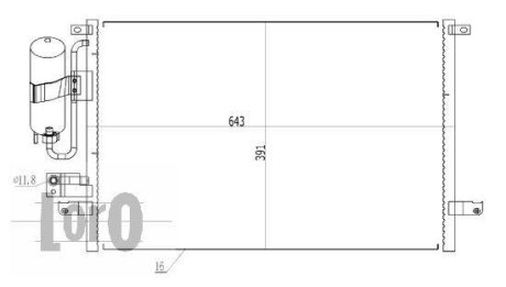 Конденсатор, кондиционер CHEVROLET EPICA, 96471946 DEPO 007-016-0006
