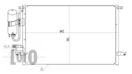 Конденсатор, кондиционер CHEVROLET EPICA, 96471946 DEPO 007-016-0006