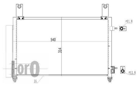 Радіатор кондиціонера (з осушувачем) Chevrolet Matiz/Spark 0.8-1.0LPG 03.05-12.13 DEPO 007-016-0007
