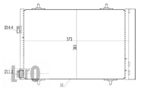 Радiатор кондицiонера з осушувачем Citroen C5/Peugeot 508 1.6/1.6D 09- DEPO 009-016-0001