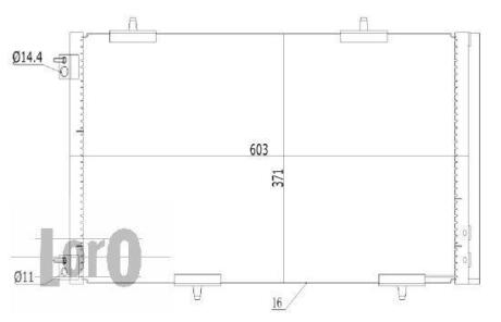 Радiатор кондицiонера Peugeot 301 1.6HDI 12- DEPO 009-016-0002