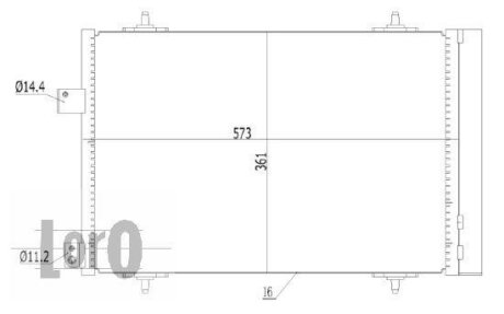 Конденсатор, кондиционер CITROËN C5, 6455HV DEPO 009-016-0003