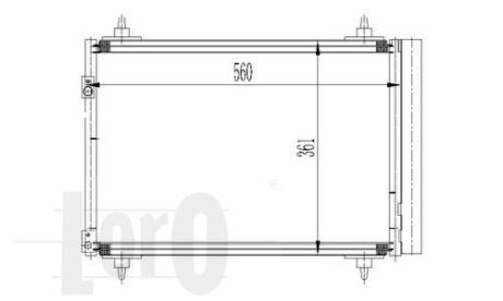 Радіатор кондиціонера Berlingo/Partner 1.6HDI 08- DEPO 009-016-0016