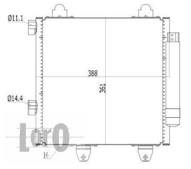 Радiатор кондицiонера Citroen C1/Peugeot 107/Toyota Aygo 1.0/1.4HDi 05-14 DEPO 009-016-0022