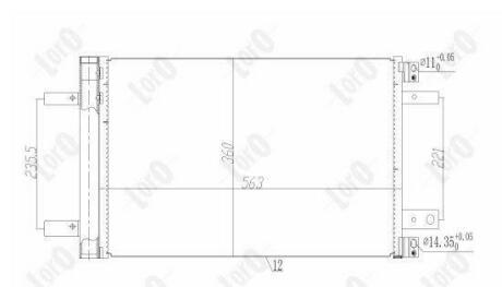 Радiатор кондицiонера з осушувачем Citroen Berlingo/Peugeot Expert 1.2-2.0D 13- DEPO 009-016-0027