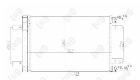 Радiатор кондицiонера з осушувачем Citroen Berlingo/Peugeot Expert 1.2-2.0D 13- DEPO 009-016-0027