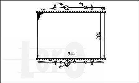 Радіатор двигуна Citroen C5 I/ Peugeot 406, 607 2.0/2.0D 11.95-09.05 (380x544x23) DEPO 009-017-0004