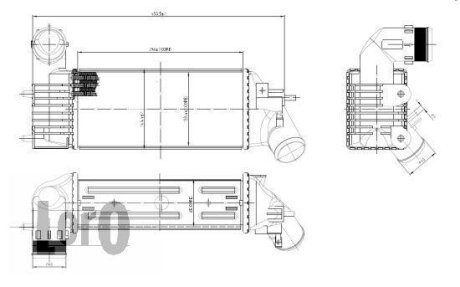 Радіатор інтеркулера Citroen C5 2.0HDi 01-04/2.2HDi 01-/Peugeot 406/607 2.0/2.2HDi 99-06 (298x133x85) DEPO 009-018-0003