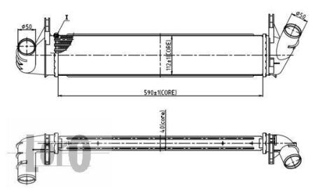 Радiатор iнтеркулера Dacia Duster/Logan/Sandero 1.5 dCi 08- DEPO 010-018-0002