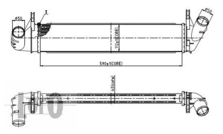 Радiатор iнтеркулера Dacia Duster/Logan/Sandero 1.5 dCi 08- DEPO 010-018-0002